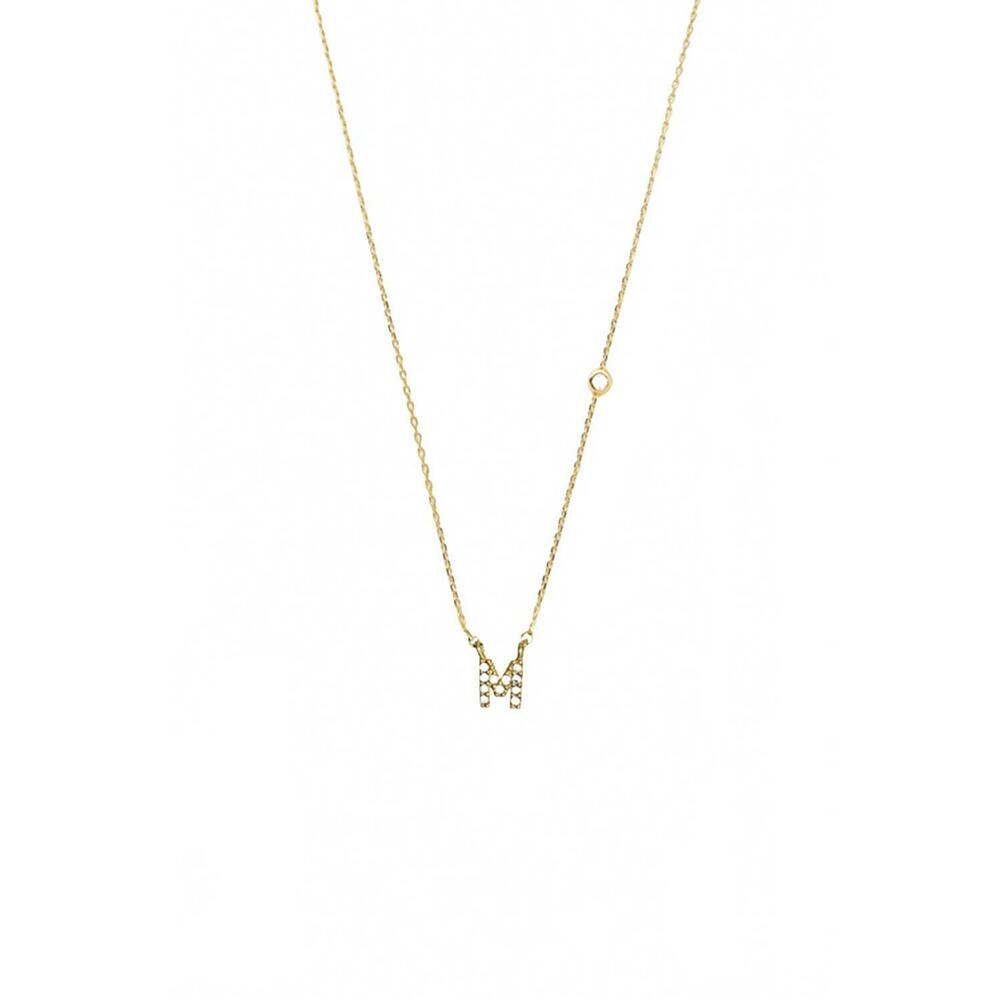 NEW TAI JEWELRY women's initial m necklace in gold